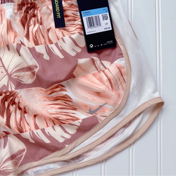 Nike Dri-Fit Tempo Printed Running Shorts In Neutral Tropical Print NWT - Picture 2 of 5